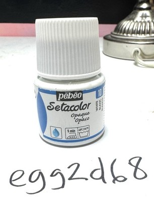 Pebeo Setacolor Opaque Fabric Paint #10 White 45ml New Sealed