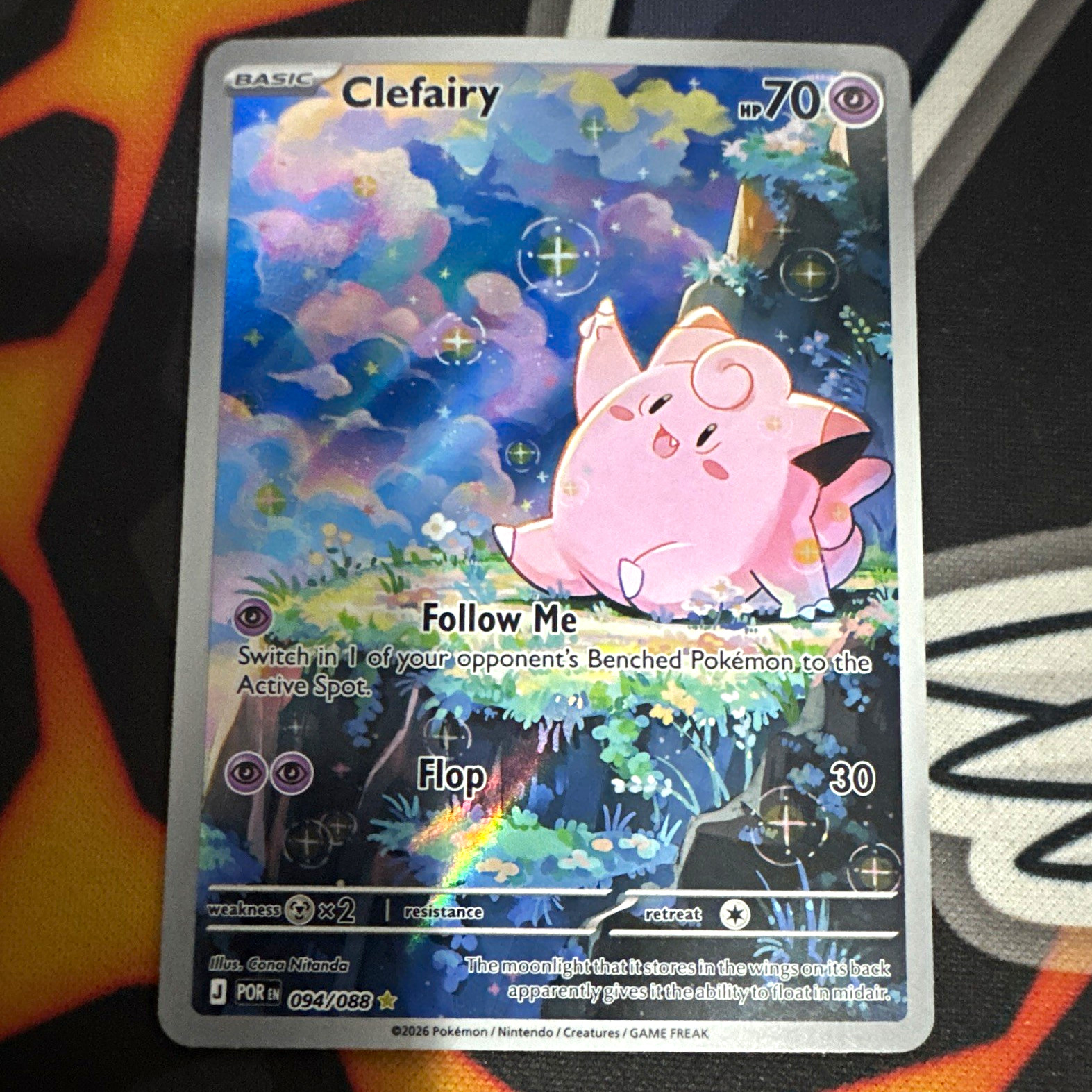 Pokémon TCG Lillie's Clefairy ex 184/159 Sv09 Journey Together SIR Holo EN 190HP