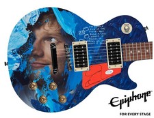 Ed Sheeran Autographed Gibson Epiphone Les Paul Graphics Guitar ACOA