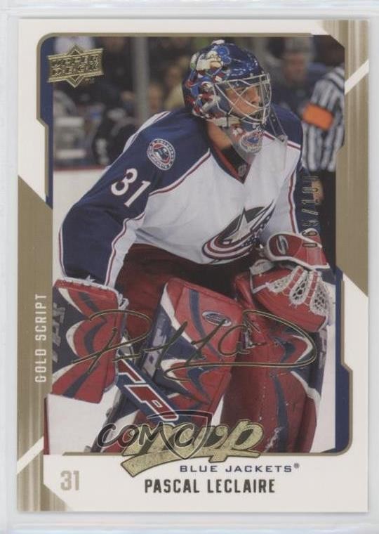 2008-09 Upper Deck MVP Gold Script 65/100 Pascal Leclaire #85 1m4