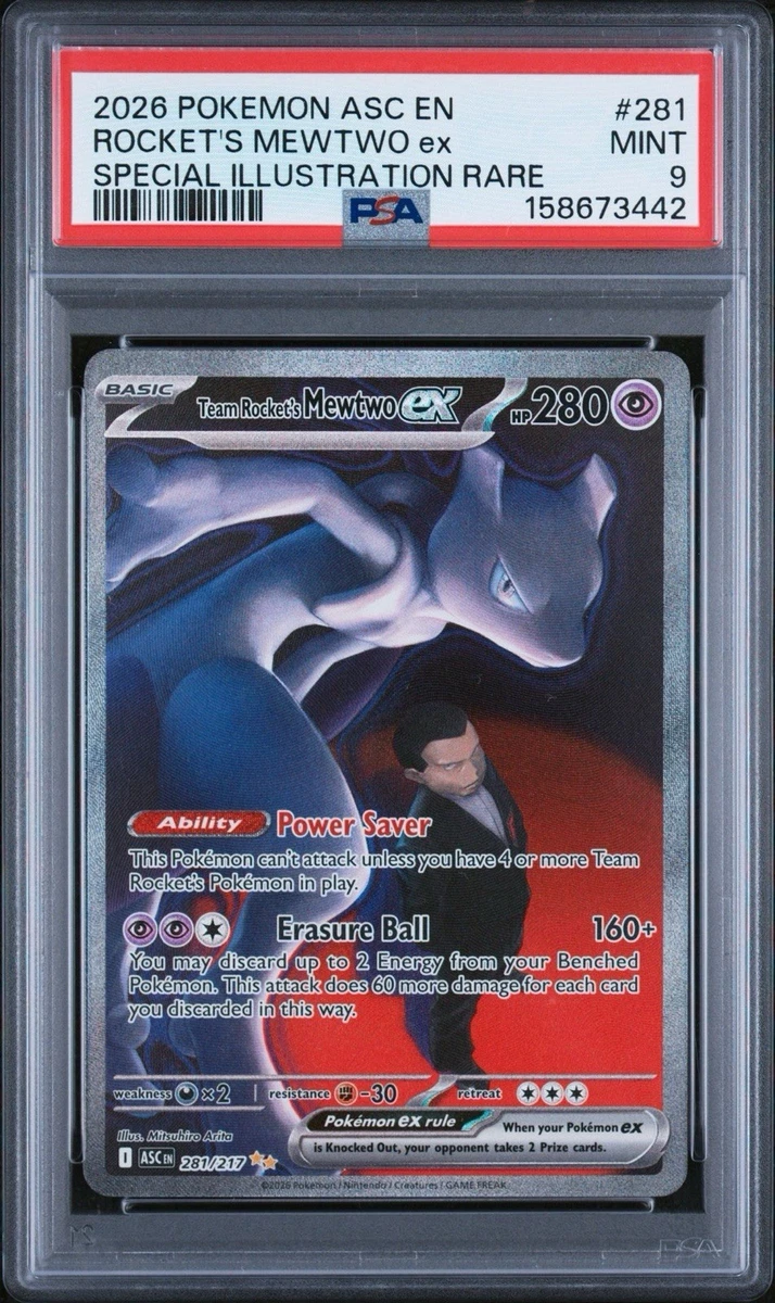 Mewtwo Pokémon TCG Professional Sports Authenticator (PSA) Grade 9