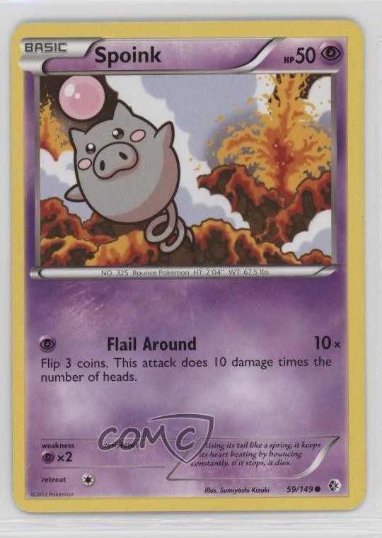 Spoink Pokemon Black & White Boundaries Crossed #59