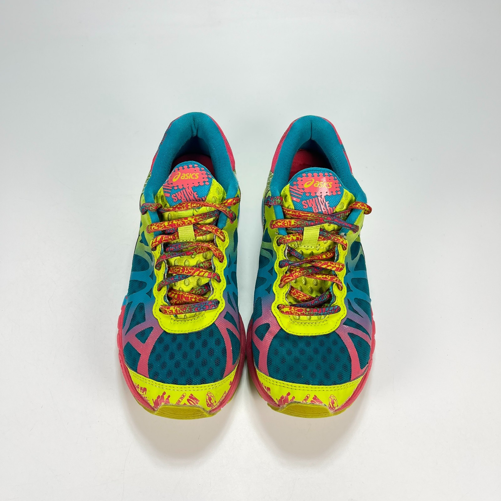 ASICS Gel-Noosa Tri 9 Blue Yellow Pink Running Shoes T458N Women's Size 7.5 thumbnail 3