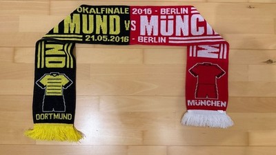 Borussia Dortmund vs FC Bayern München Schal / DFB Pokal Finale 2016 /
