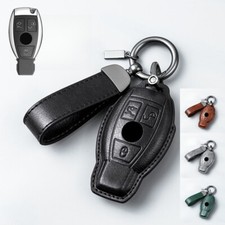 Genuine Leather Car Key Fob Case Cover Bag For Mercedes Benz A C E Clk Cls Amg