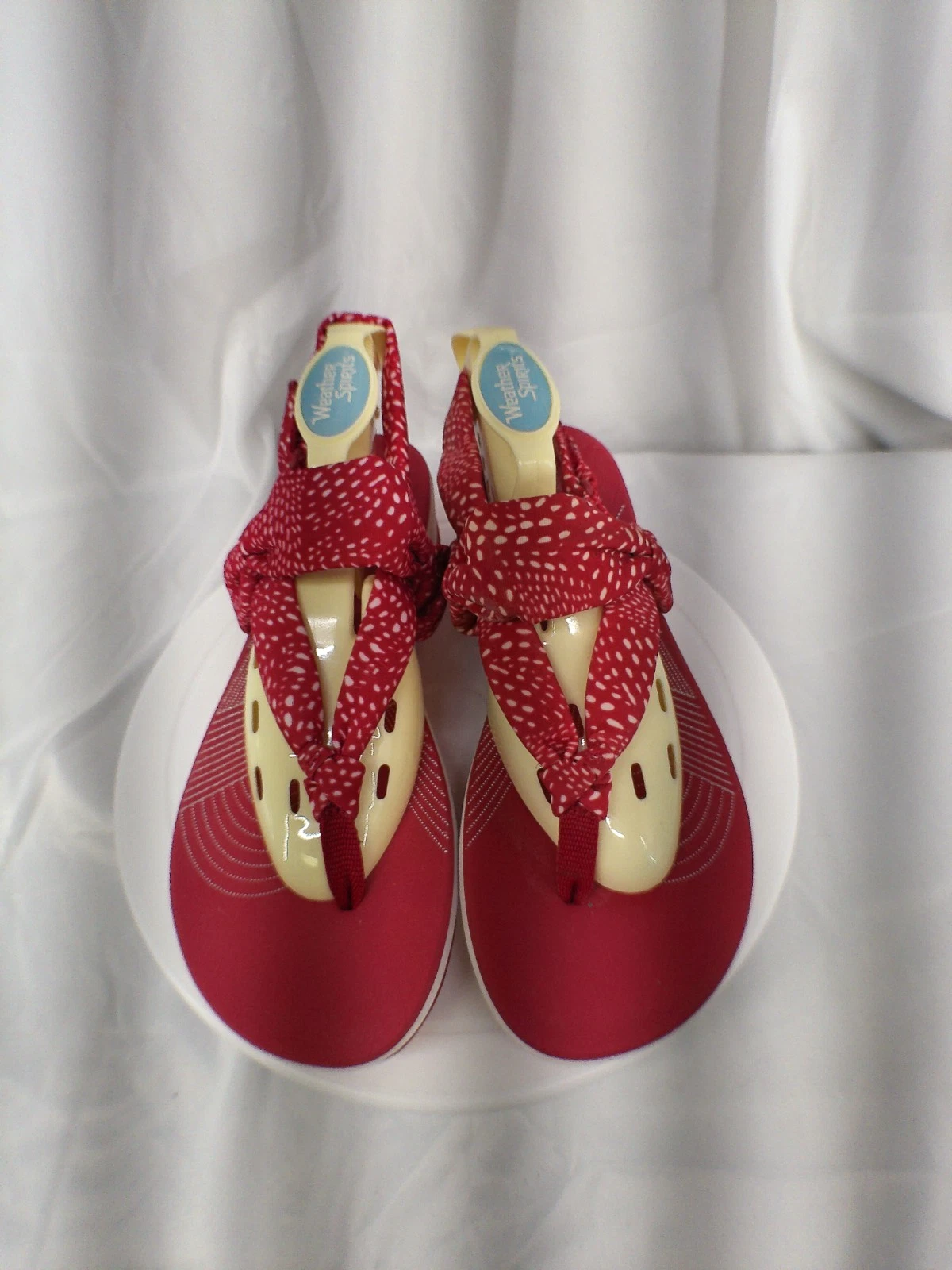 Sandalo donna Clarks Cloudsteppers morbido cuscino cinturino tacco perizoma taglia 8 5 us intime ottimeioni!