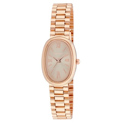 Laura Ashley Women's 22mm Oval Case Rolo Style Bracelet Watch