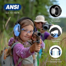 Kids Ear Protection Noise Cancelling Headphone Hearing Safety Earmuffs Set W/Bag