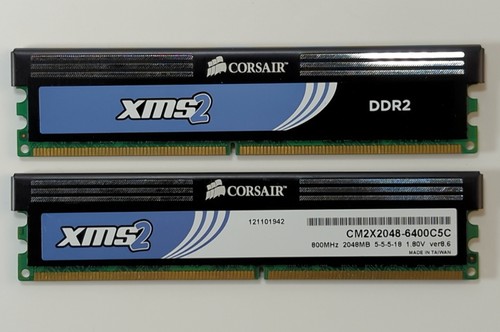 Corsair XMS2 4GB (2X2GB) DDR2 Desktop Memory Dual-Channel RAM CM2X2048-6400C5C - Picture 3 of 5