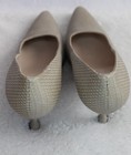 Giorgio Armani Made in Italy Ivory Textured High Heels, Sz EU 39 (US 9) *Flawed* — photo 6