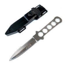ASR Outdoor Full Tang Serrated Stainless Steel Dive Knife with Leg Holster