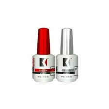 Kupa Gelfinity Gel TOP COAT & BASE COAT DUO Set UV/LED Cure Soak Off .5oz NEW!