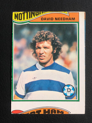 RARE MIS-CUT Topps Football Card 1978-79 - 167 David Needham - Nottingham Forest