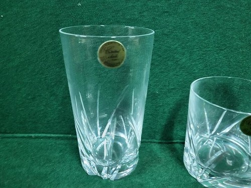 SERIE DE 12 VERRES 6 VERRES BAS + HAUT EN CRISTAL TAILLE - Photo 17 sur 20