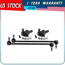 Front Lower Ball Joints with Sway Bar End Link For 2006 07 08-2017 Toyota RAV4