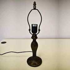 Tiffany Table Lamp Antique Brass Abstract Base Only, 1 E27 Bulb Holder
