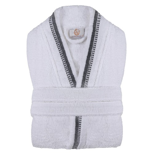 Tinsel Turkish Unisex Cotton Kimono Terry Bath Robe Absorbent Adults Bathrobe - 第 22/40 張圖片