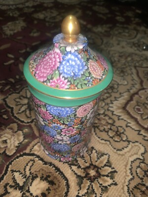 Mottahedeh Limoges France Jar 8'' high.  Floral Design