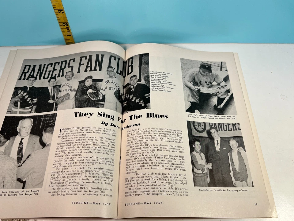 Maio 1957 Hóquei Blueline com Milt Schmidt Auto Gordie Howe Capa ALTA QUALIDADE!!🔥 - Imagem 3 de 4