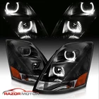 For 2004-2017 Volvo VN/VNL Commercial Truck Black Projector LED Bar Headlights