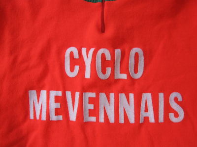 Maillot cycliste Cyclo Mevennais Saint Méen Acrylique 70'S Jersey Vintage - M