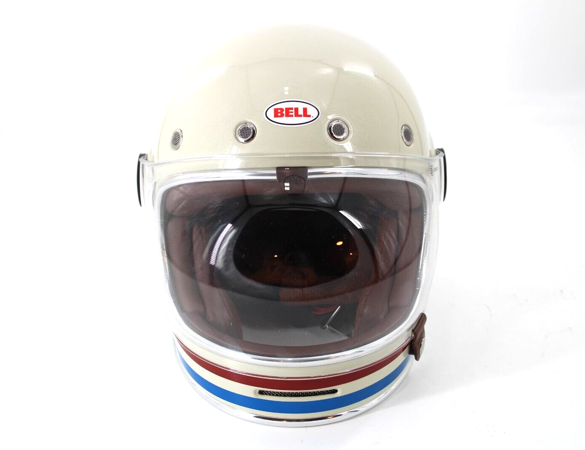 Bell Bullitt Helmet Stripes Gloss Pearl White/Red/Blue
