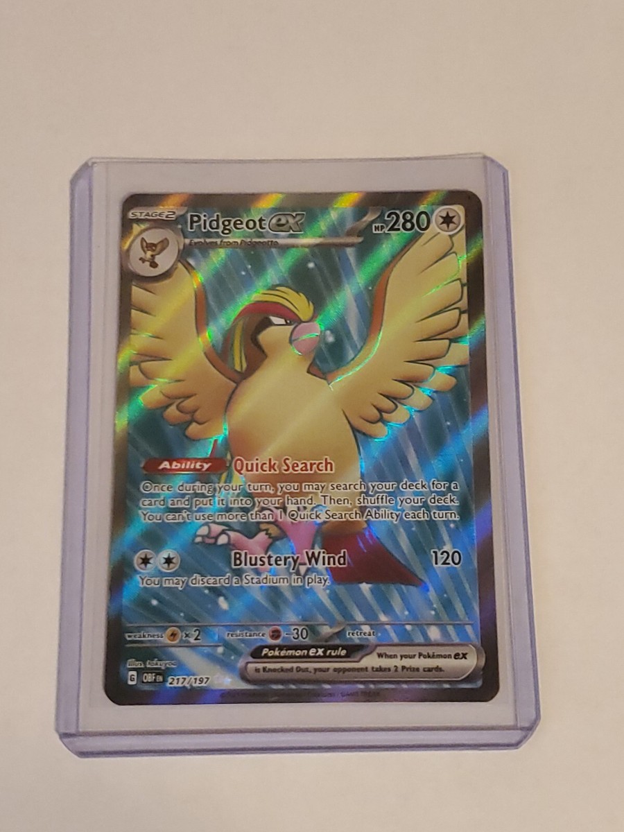 REMON♪ Pokémon TCG, Pidgeot EX Full Art, #217/197, Obsidian Flames, Ultra