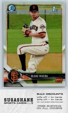 2018 Bowman Draft BDC-80 Blake Rivera San Francisco Giants Baseball Card