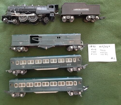 AF O ga. Pre-war Set 4112 "Black Diamond Passenger" In good condition & running.