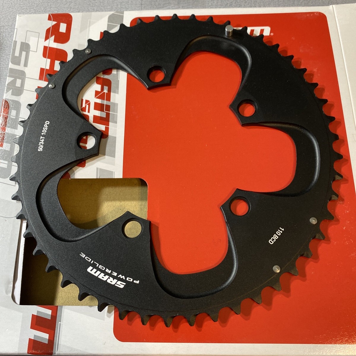 Sram Powerglide 10 Speed Chainring 50 Tooth 110 Bcd Red Sram Powerglide 10 Speed Chainring 50 Tooth 110 Bcd Red