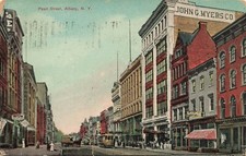 Carros postales de Nueva York de 1910, Horses Pearl Street, Albany Nueva York ALEMANIA NY312
