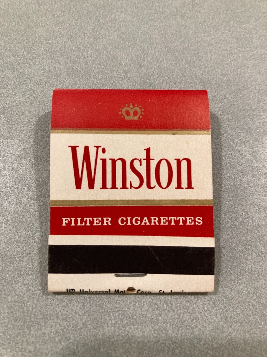 4x1 - Vintage Matchbook: Winston Cigarettes - 20 Strike Full