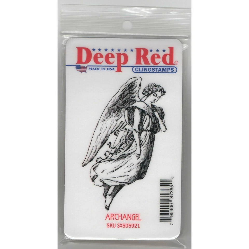 深红色邮票天使长橡皮印章 — 第 2/4 张图片