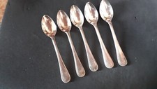 5 X silver plate tea spoons  HH 100