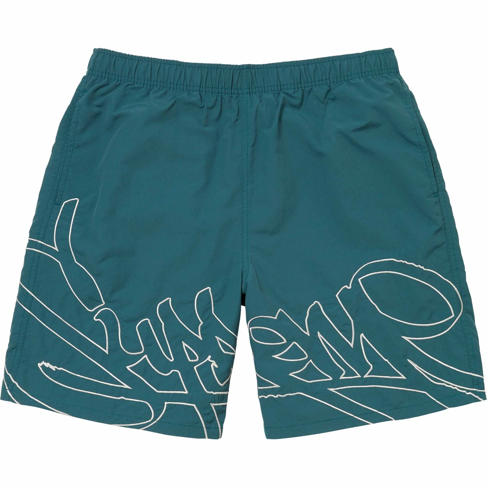 Short eau en nylon Supreme Tag   Sarcelle   XXLarge   SS24 neuf authentique