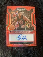 Bryce Hamilton 2022 Panini Prizm Draft Picks College Penmanship RC SP Auto Red