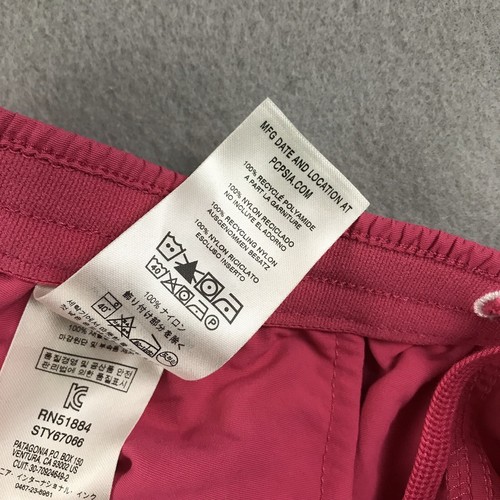 Patagonia Shorts Girls Large Pink Nylon Elastic Waist Drawstring Lightweight - Picture 5 of 10