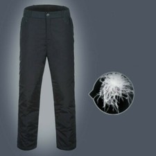 Men's Puffer Padded Trousers Pants Duck Down Straight Quilted Winter Warmer SPW