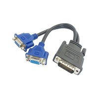 Uxcell 5.3 Long Dms-59 Pin To 2 Dual Vga 15pin Female Splitter... Free Shipping Uxcell 5.3 Long Dms-59 Pin To 2 Dual Vga 15pin Female Splitter... Free Shipping