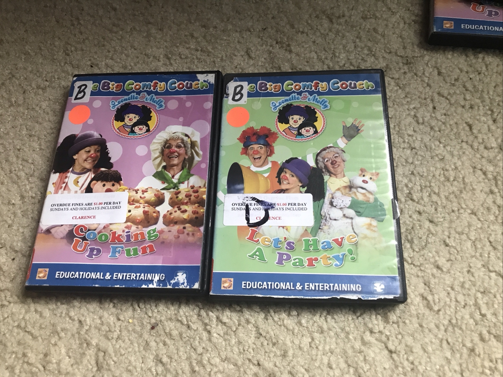 Lot Of 2 The Big Comfy Couch DVD’s Volume 2 3 Let's Have a Party
