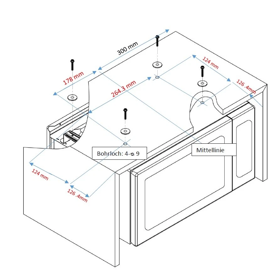 PKM Mikrowelle MW700-20 UB2 - silber, 700 Watt, Unterbau / Freistehend, 20 Liter - Bild 3 von 4