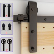 CCJH 4-20FT Sliding Barn Door Hardware Closet Track Kit for Single/Double Door