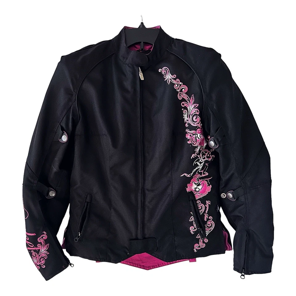 Joe Rocket Motorcycle Riding Jacket Black Pink Protective Padding Women’s S - Image 2 of 4