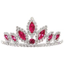 FUCHSIA PINK Tiara Girl Bridesmaid Formal Birthday Dance Recital Headpiece