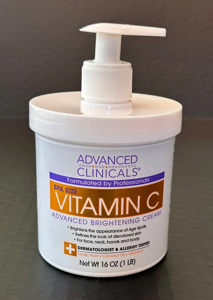 Advanced Clinicals Vitamin C - Advanced Brightening Cream 16oz SPA SIZE - Image 2 of 3