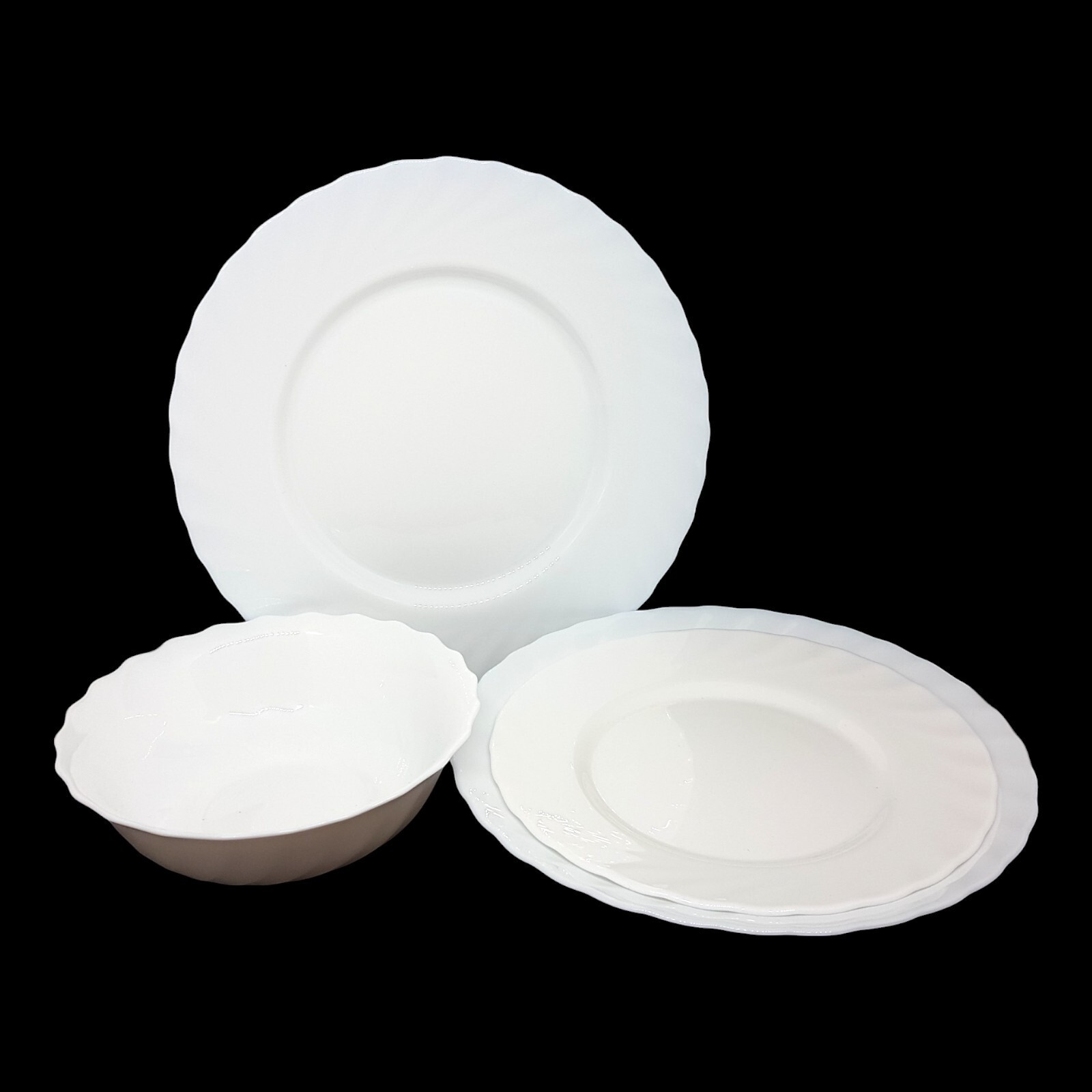 Luminarc ARC Trianon Opalglas Arcoroc Teller Schale Suppenteller Kuchen weiß