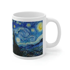 VINCENT VAN GOGH STARRY NIGHT Fine Abstract Art Painting CERAMIC MUG 11oz