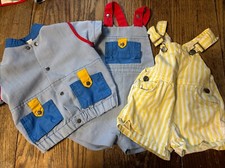 1990  s Jayjay  Unbranded Set Overalls Shortalls Size 2T