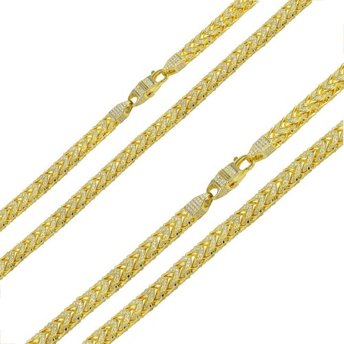 .925 Sterling Silver Gold Plated CZ 