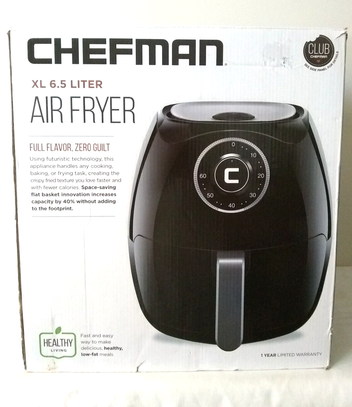 Chefman XL 6.5 L Air Fryer Oven Black USED ONCE eBay